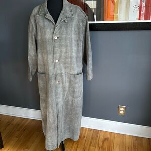 Vintage The Australian Outback Collection gray Prince of Wales tweed maxi coat M
